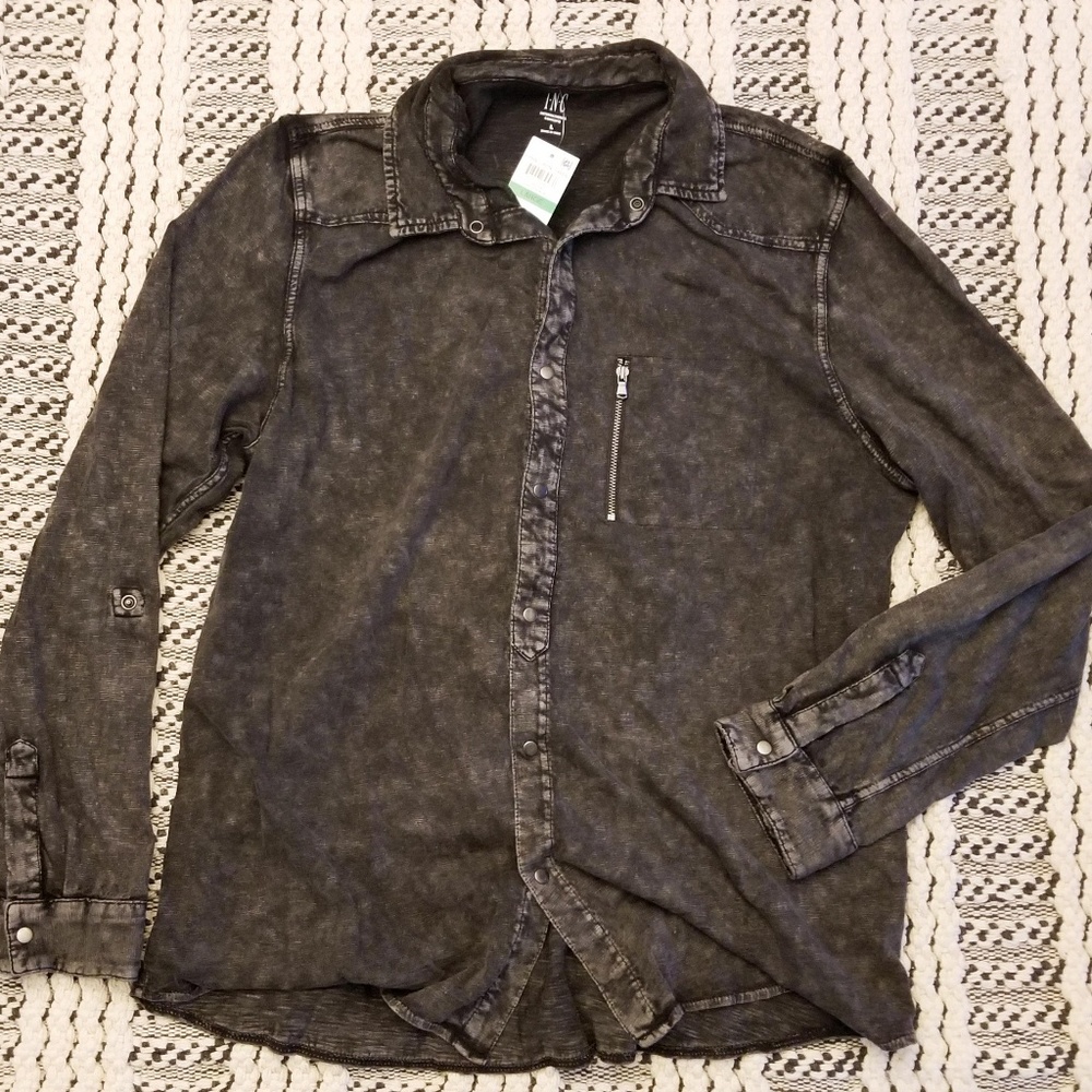 [ INC ] Men's Button Down Long Sleeve Shirt